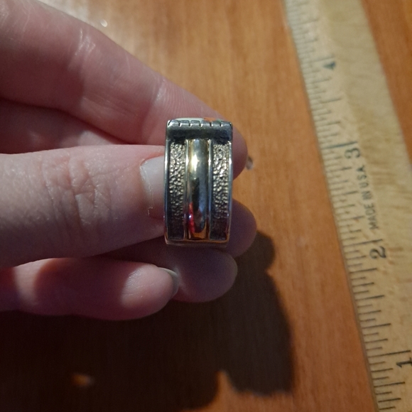Multicolor Geometric Inlay Ring - Picture 9 of 11